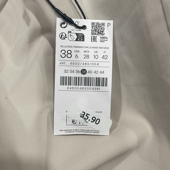 STRADIVARIUS SMART STRAIGHT-LEG TROUSERS in Size 6 - Picture 7 of 9